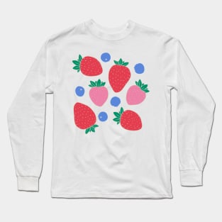 Strawberries and Blueberries Long Sleeve T-Shirt